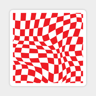 Arsenal Distorted Checkered Pattern Magnet