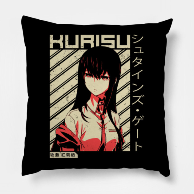 Steins Gate 0 Makise Kurisu Anime Shirt Steins Gate 0 Cuscino