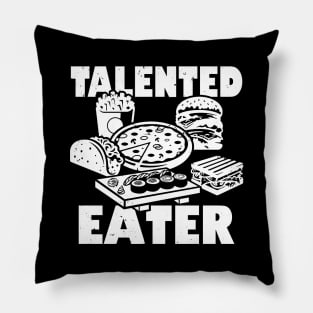 Talented Eater Funny Foodie Meme Pillow