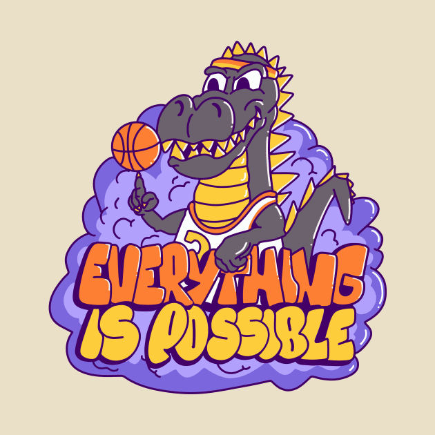 Basketball Dino by Hamster Design