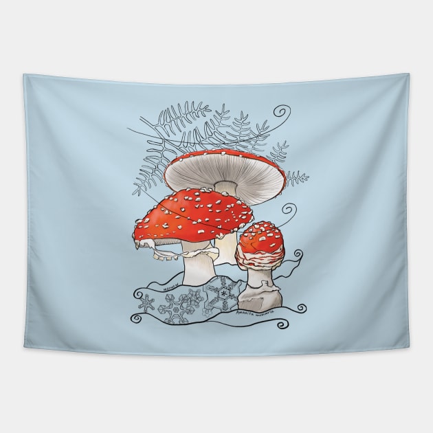 Amanita in the Winter Tapestry by mernstw