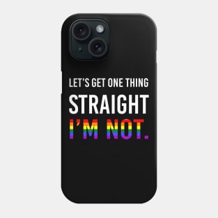 Let's Get One Thing Straight I'm Not Phone Case