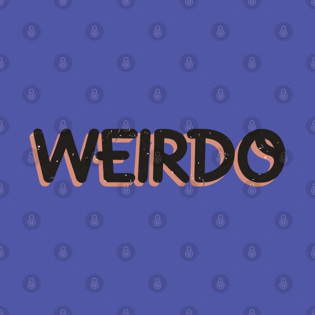 Weirdo - Minimalist Typography in Brown by diegotorres