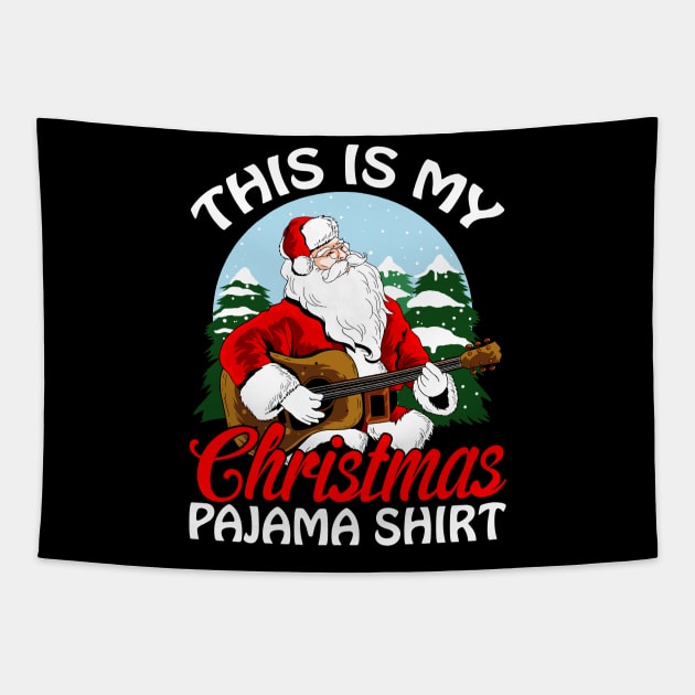 This is my Christmas Pajama Shirt guitar Tapestry by intelus