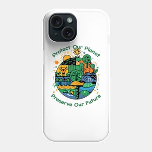 Protect Our Planet, Preserve Our Future. Phone Case