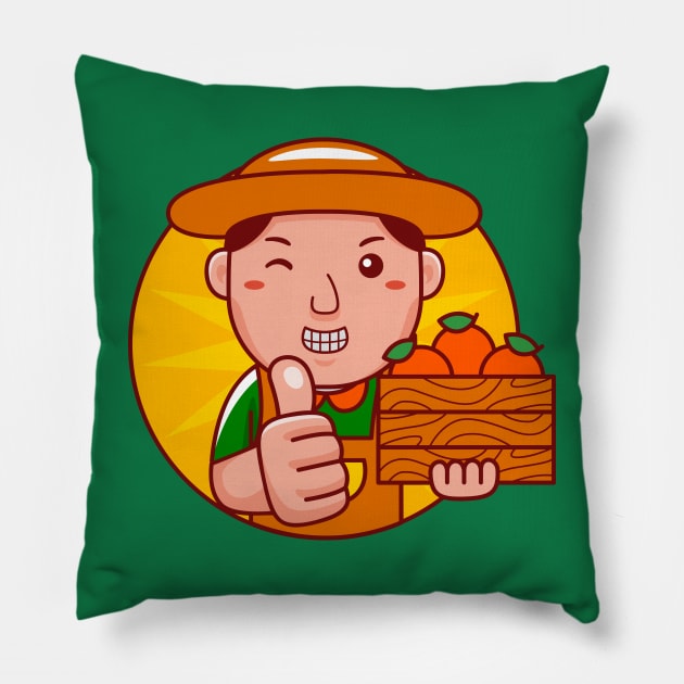 Farmer Man Pillow by MEDZ