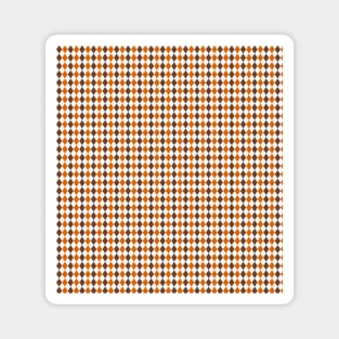 Brown Orange and White Argyle Pattern Diamond Checks Magnet