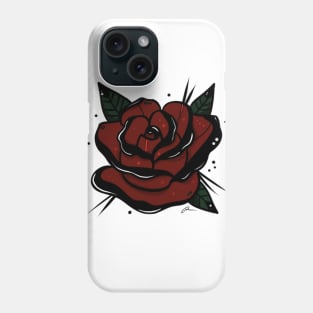 Red rose tattoo Phone Case