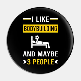 3 People Bodybuilding Bodybuilder Pin