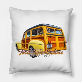 1946 Ford Super Deluxe Woody Wagon Pillow