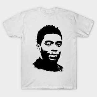 Chadwick Boseman Watercolor Portrait T-Shirt by Design Turnpike