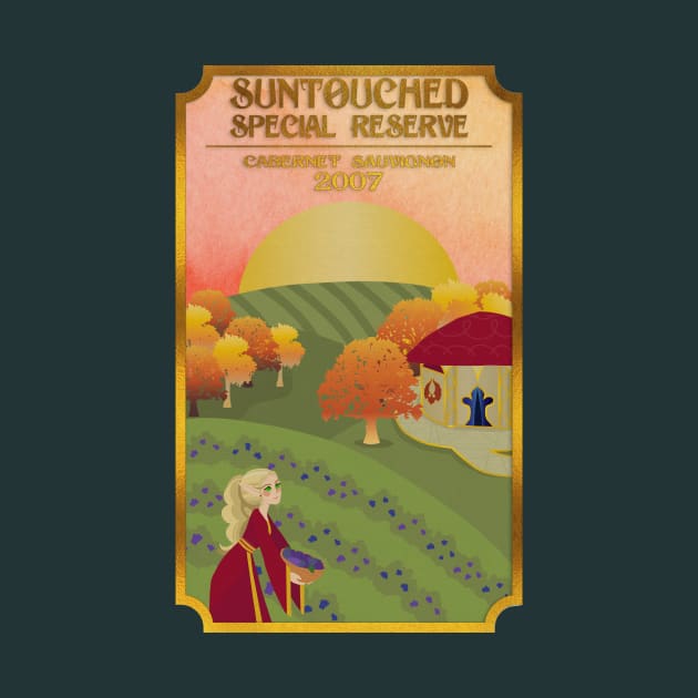 Suntouched Special Reserve Wine Label by hiwattart