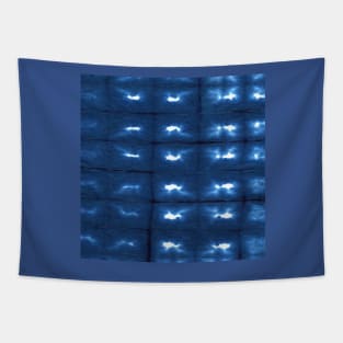 Indigo Shibori stars Tapestry