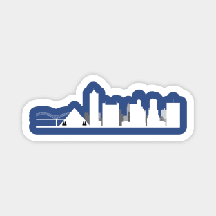 Memphis Skyline White Magnet