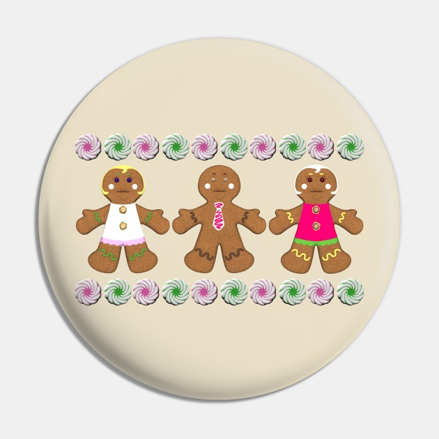 Gingerbread People Christmas Cookies Pin by 2HivelysArt