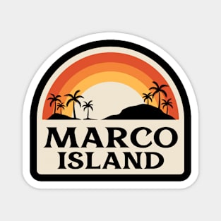 Marco Island Retro Magnet