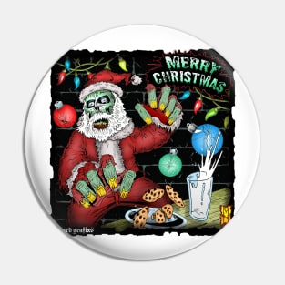 Santa Zombie wants Brains by Grafixs© / Miguel Heredia Pin