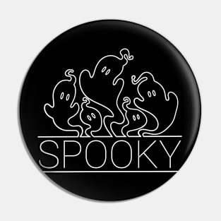 Spooky (White) Pin