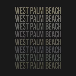 Gray Text Art West Palm Beach T-Shirt