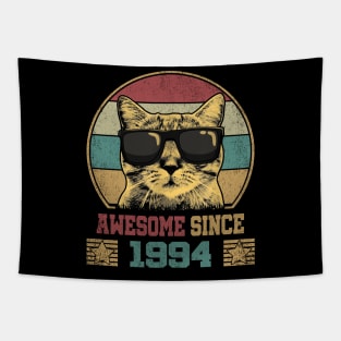 Awesome Since 1994 30th Birthday Gift Cat Lover Tapestry