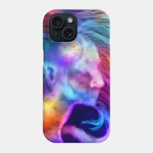 Psychedelic Rainbow Woman Silhouette Phone Case