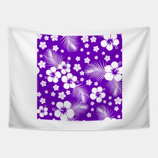 Hawaiian Hibiscus Purple Tapestry