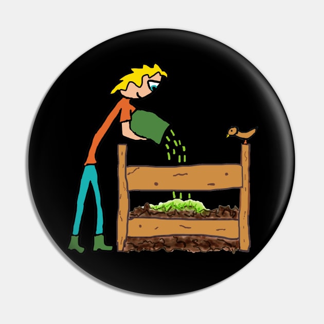 Composting Pin by Mark Ewbie