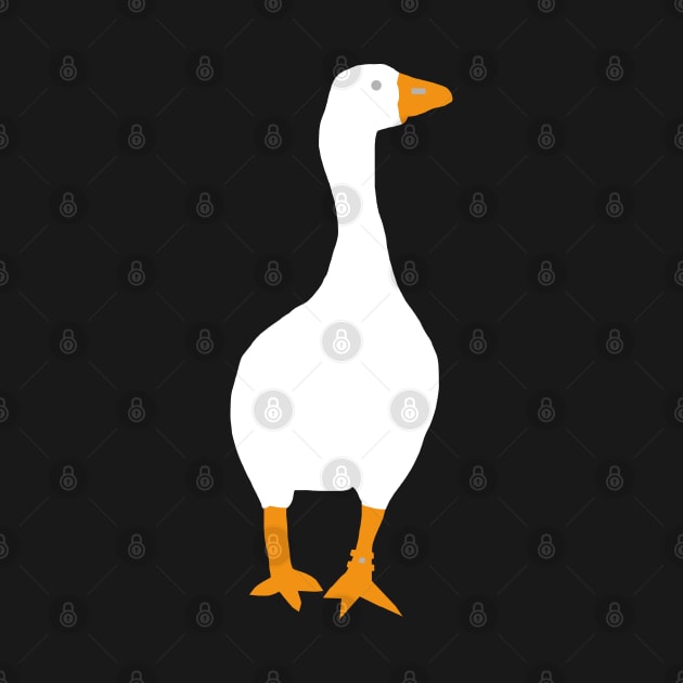 Minimal Abstract White Goose Gamer by ellenhenryart