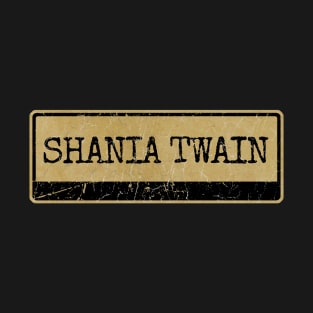 Aliska text black retro - SHANIA TWAIN T-Shirt