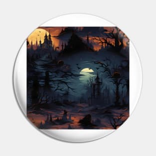 Halloween Decorations 13 - Full Moon Pin