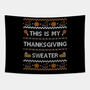 This is my Thanksgiving Sweater Tapestry