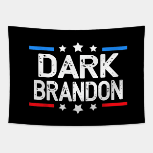 Dark Brandon Funny Meme Saving America Pro Biden USA Flag Tapestry