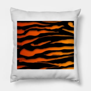 Orange Zebra Pillow