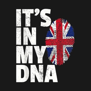 IT'S IN MY DNA British Flag England UK Britain Union Jack T-Shirt