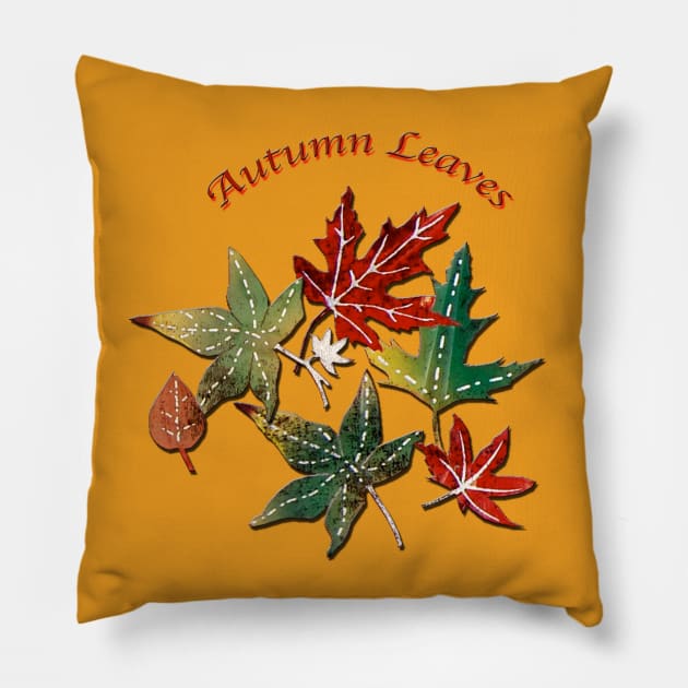 Autumn Leaves Pillow by PaintingsbyArlette