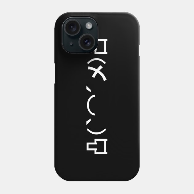 Mo' Angry Japanese Emoticon Kaomoji Phone Case by tinybiscuits