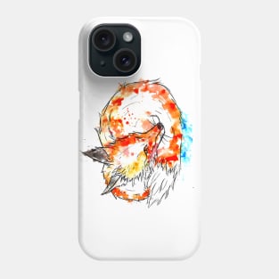 Fox Water Colour Phone Case