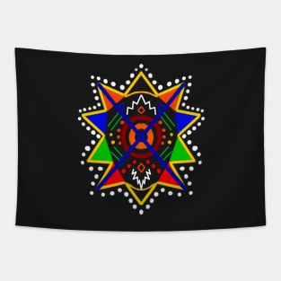 Kente inspired mandala Kente Kinte cloth traditional indigenous pattern design inspired by Ghanaian kenten weaving Tapestry