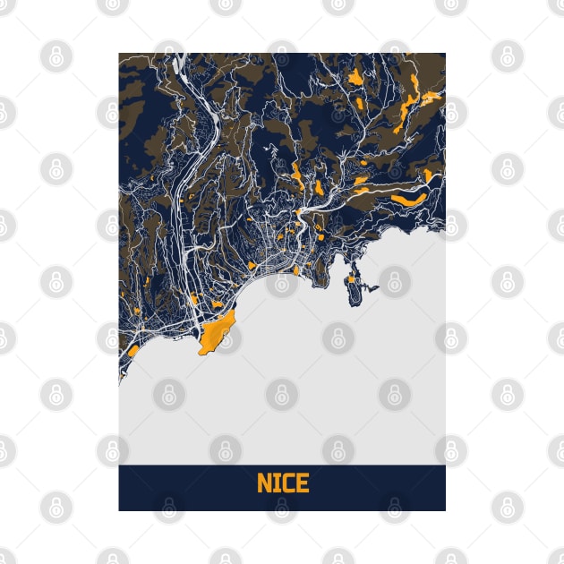 Nice - France Bluefresh City Map by tienstencil