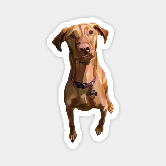 Penny the Vizsla Dog Magnet by Art by Deborah Camp