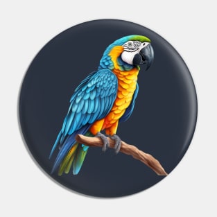 Colorful Macaw Parrot Pin