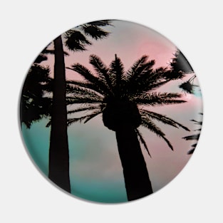 Palm Trees Looking up in a Cotton Candy Sky Pin