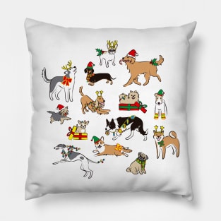 Christmas Dogs Pillow