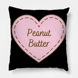 I Love Peanut Butter Simple Heart Design Pillow