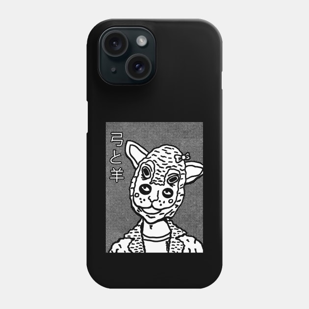 Sheep Halloween Mask Character Anime Manga Inspired Phone Case by Awful Waffle Press