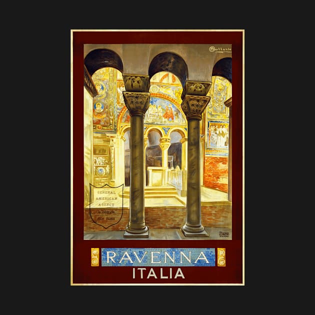 Ravenna, Italy Vintage Travel Poster Design by Naves