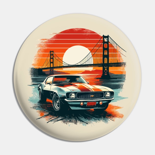 Chevy camaro, Golden Gate Bridge Pin by Vehicles-Art