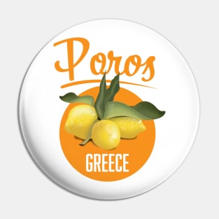 Poros Greece travel poster Pin