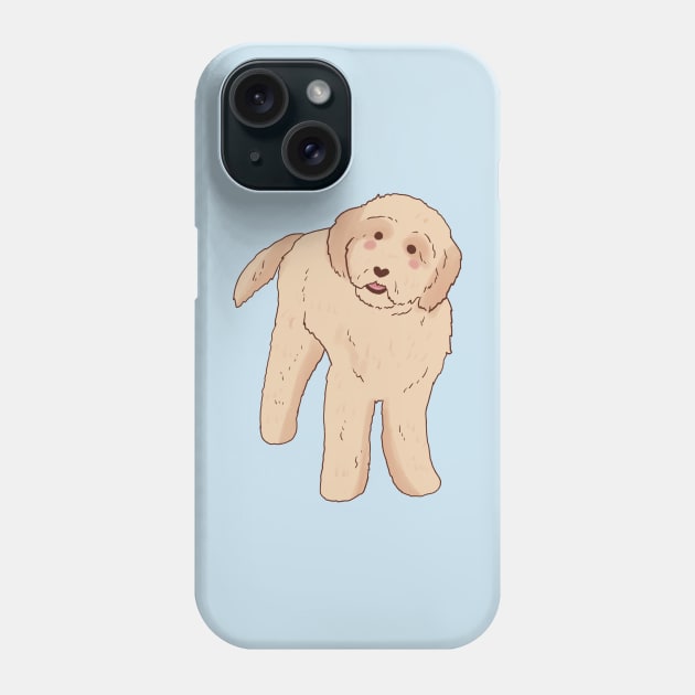 Cartoon Golden Doodle Phone Case by Mayarart