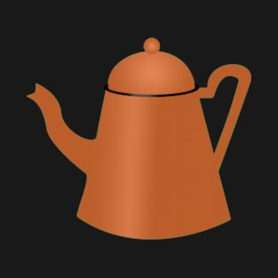 Cozy Retro Tea Lovers Orange Teapot T-Shirt